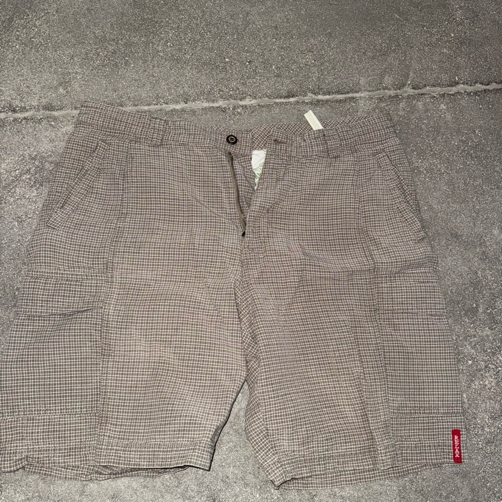 Men's Brown Checkered Shorts